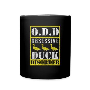 Canetons, Canard baigneur, , Sauvagine - Mug uni - noir - Devant
