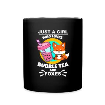Bubble Tea Bubble Tee Mädchen Geschenk - Tasse einfarbig - Schwarz - Vorne