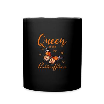 Schmetterling Monarchfalter Schmetterlinge - Tasse einfarbig - Schwarz - Vorne