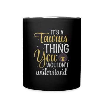 Taurus Earth Symbol - Full Colour Mug - black - Front