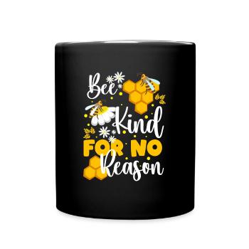 bee bees nature animal welfare - Full Colour Mug - black - Front