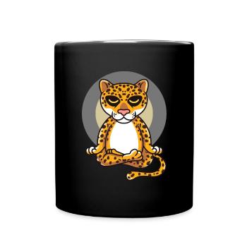 Yoga Jaguar - Tasse einfarbig - Schwarz - Vorne