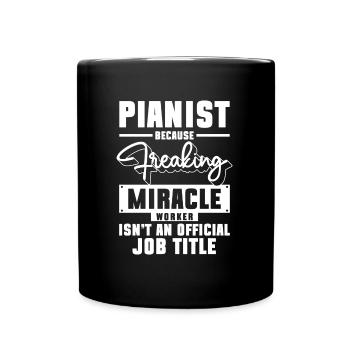 Piano Sheet Music Musical Instrument Keyboard - Full Colour Mug - black - Front