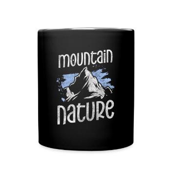 Baum Berg Waldtier - Tasse einfarbig - Schwarz - Vorne