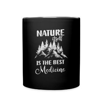 tree hiking environmental protection forester - Full Colour Mug - black - Front
