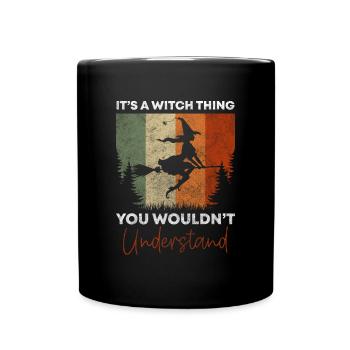Witch Witch’s Broom Magic Mystique - Mug uni - noir - Devant