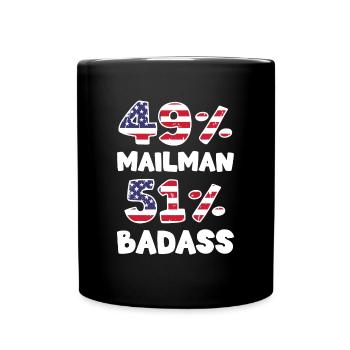 Post Briefzusteller Pakete - Tasse einfarbig - Schwarz - Vorne