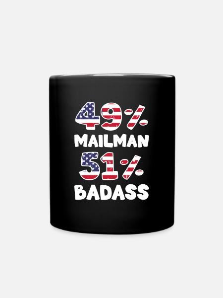 Post Briefzusteller Pakete - Tasse einfarbig - Schwarz