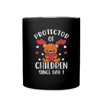 Kuscheltier Kinder Niedlich - Tasse einfarbig - Schwarz - Vorne