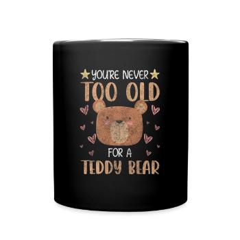 Teddy Spielzeug Niedlich - Tasse einfarbig - Schwarz - Vorne