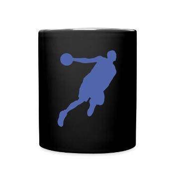 Silhouette de joueur de basketball, design sportif dynamique - Mug uni - noir - Devant