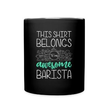 Barista portafilter espresso coffeeshop - Full Colour Mug - black - Front