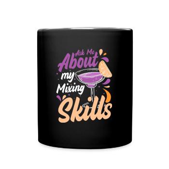Cocktail Drink Mixing Bottle - Full Colour Mug - black - Front
