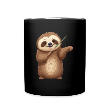 Sloth Conductor: Harmony in Slow Motion - Full Colour Mug - black - Front
