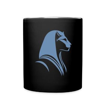 Chat Egypte Pharaon Silhouette - Mug uni - noir - Devant
