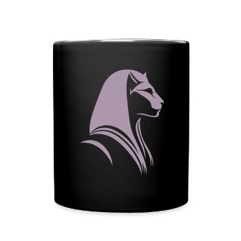 Chat Egypte Pharaon Silhouette - Mug uni - noir - Devant