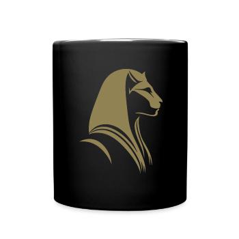 Chat Egypte Pharaon Silhouette - Mug uni - noir - Devant
