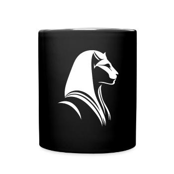 Chat Egypte Pharaon Silhouette - Mug uni - noir - Devant