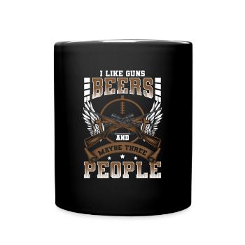 Weapon Gun Shooter Sport Shooter - Full Colour Mug - black - Front