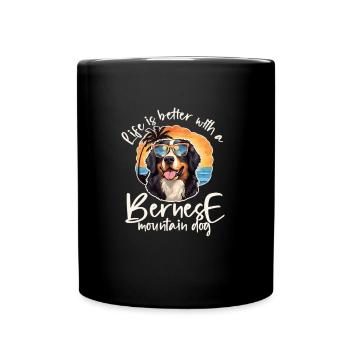 Bouvier bernois - Mug uni - noir - Devant