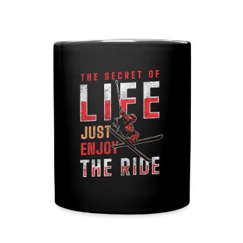 Skiing Alps Downhill Ski area - Full Colour Mug - black - Front