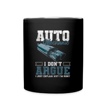 Car mechanic, mechanic, tool, hobbyist - Full Colour Mug - black - Front