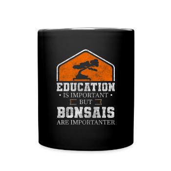 Bonsaibaum Asien Baum Natur - Tasse einfarbig - Schwarz - Vorne