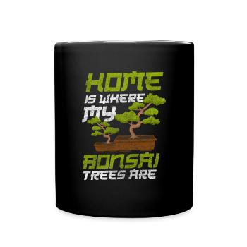 Bonsai Yoga Relaxation Nature - Full Colour Mug - black - Front