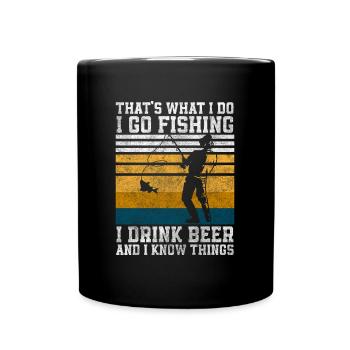 Pêcheur à la ligne Pêcheur Loisir Carpe - Mug uni - noir - Devant