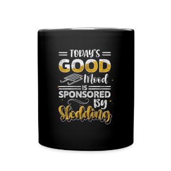 Tobogganing, Snow, Ice - Full Colour Mug - black - Front