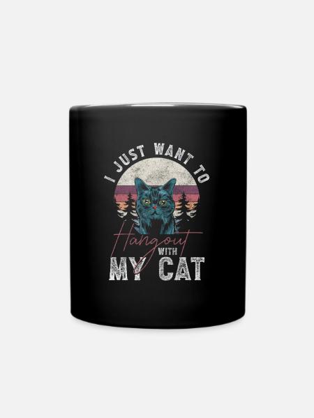 Cats, House Cat, Wild Cat, Cat Hair - Full Colour Mug - black