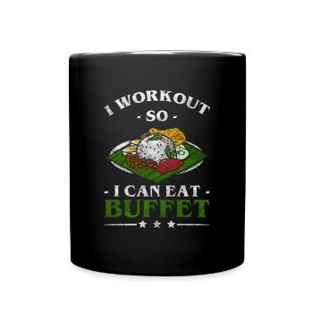 Meal: Connoisseurs, Drinks, Heavy Eaters - Full Colour Mug - black - Front