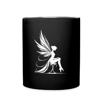Thought wings in the moonlight - Full Colour Mug - black - Front