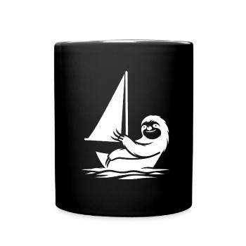 Dériveur minimaliste Sloth Summer - Mug uni - noir - Devant