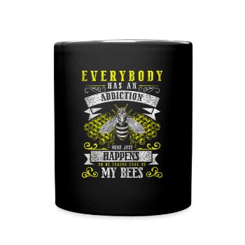 Honeybee Bumblebee Insect - Full Colour Mug - black - Front
