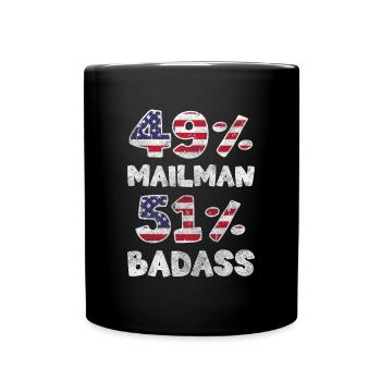 Post Kurier Briefzusteller - Tasse einfarbig - Schwarz - Vorne