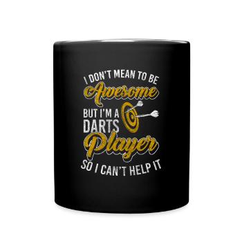 Darts Player Disc Player Men - Full Colour Mug - black - Front