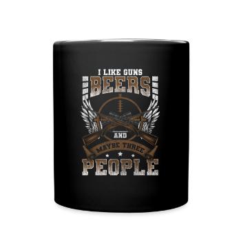 Pistolet Pistolet Arme à feu de chasse - Mug uni - noir - Devant