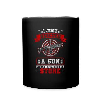 Schützenverein Gewehr Jagen Schützenkönig - Full Colour Mug - black - Front