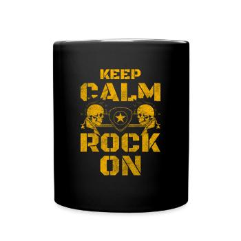 Rocker Band Gitarre - Tasse einfarbig - Schwarz - Vorne