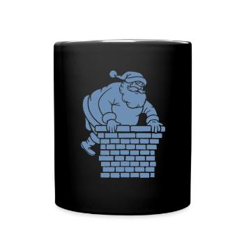 Silhouette du Père Noël Minimaliste - Mug uni - noir - Devant