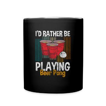 Beer Pong Game Célébration Sports d’équipe - Mug uni - noir - Devant