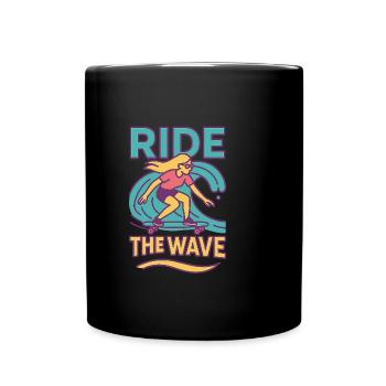 Surfen & Scrollen Thema T-Shirt - Tasse einfarbig - Schwarz - Vorne