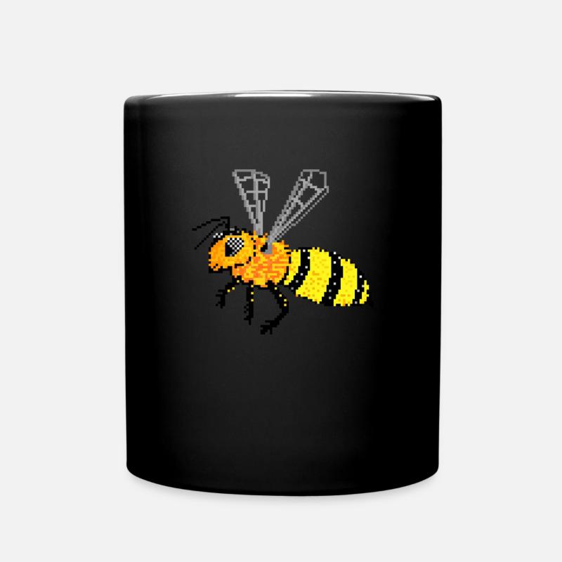 Biene - Tasse einfarbig - Schwarz
