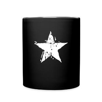 Star Stern Sternchen Symbol Formen - Tasse einfarbig - Schwarz - Vorne