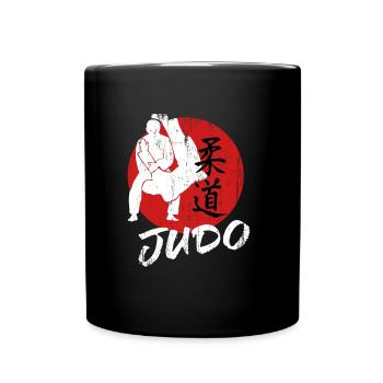 Judo Selbstverteidigung Kämpfer Wurf Japan Zeichen - Tasse einfarbig - Schwarz - Vorne