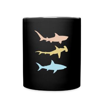 Sharks - Full Colour Mug - black - Front