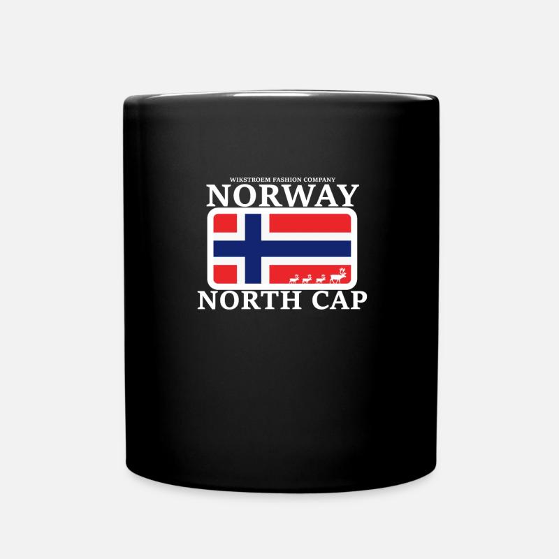 Wikstroem Norway North Cap Norwegen Nordkap Elche - Tasse einfarbig - Schwarz