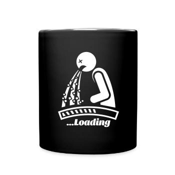 kotzen loading - Tasse einfarbig - Schwarz - Vorne