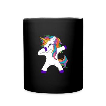 Dabbing Unicorn Dabbing Unicorn Dab idée cadeau - Mug uni - noir - Devant